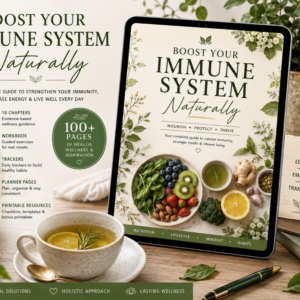 boost your immune system naturally | wellness workbook & tracker bundle | immune support planner | printable pdf