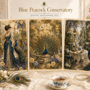 mockup blue peacock conservatory