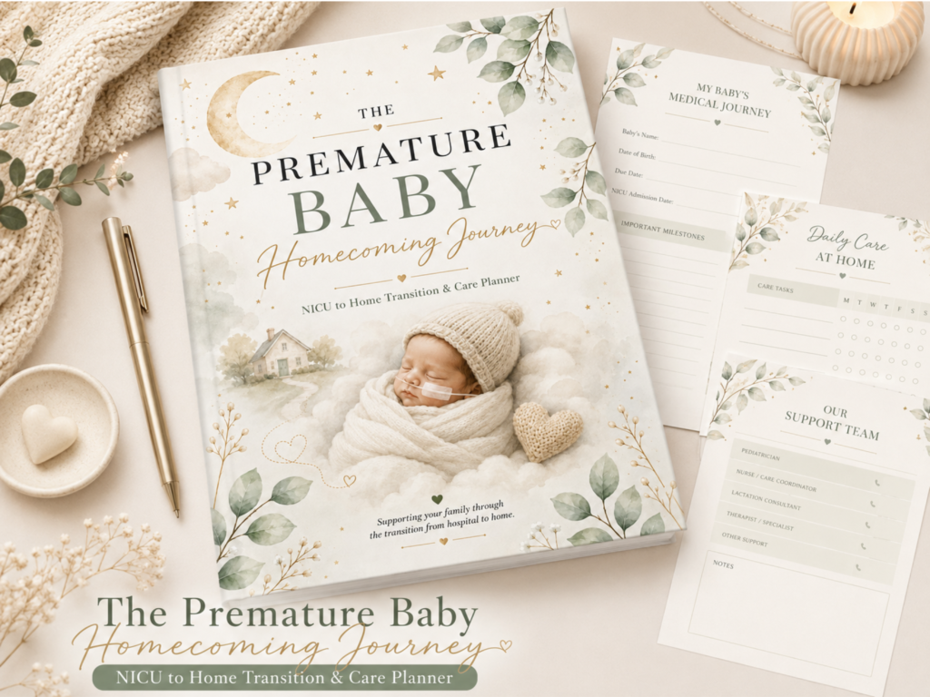 mockup premature baby homecoming planner