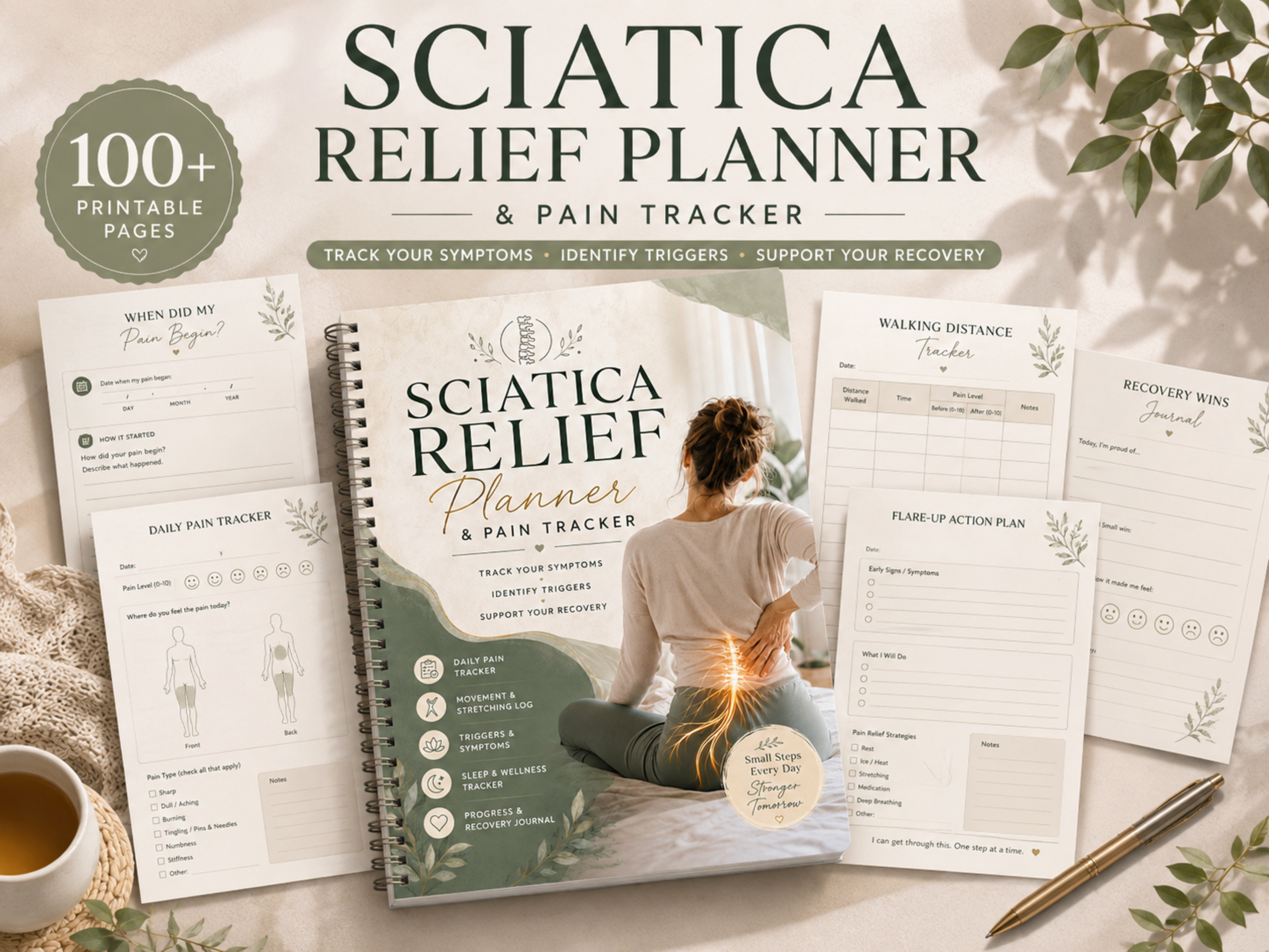 mockup sciatica relief planner