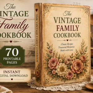 mockup the vintage family cookbook