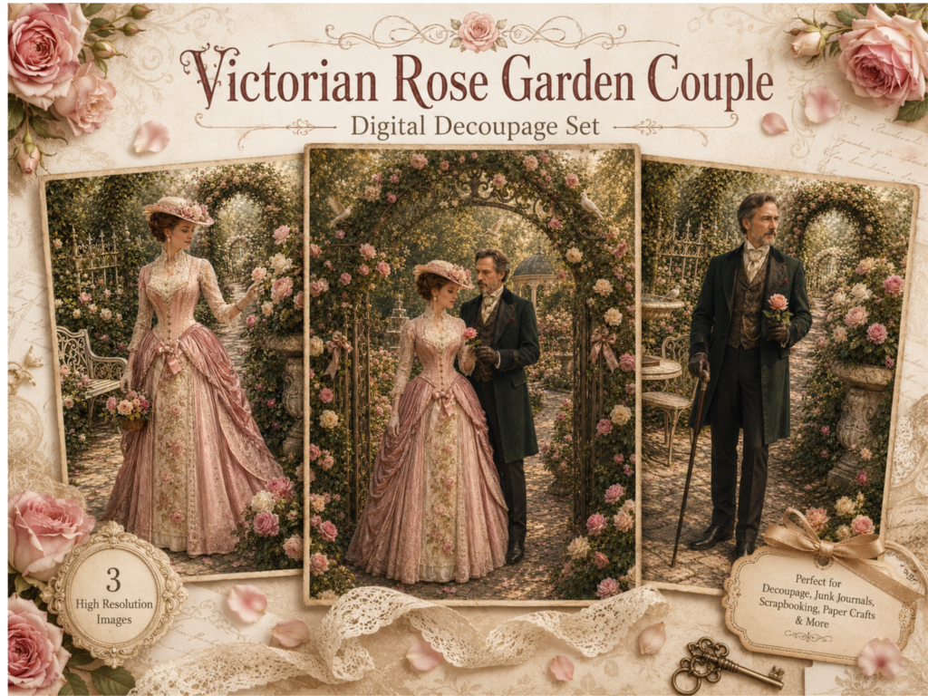 mockup victorian rose couple