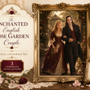 mockup victorian rose garden digital