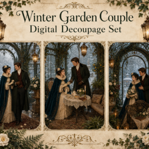 mockup winter garden couple